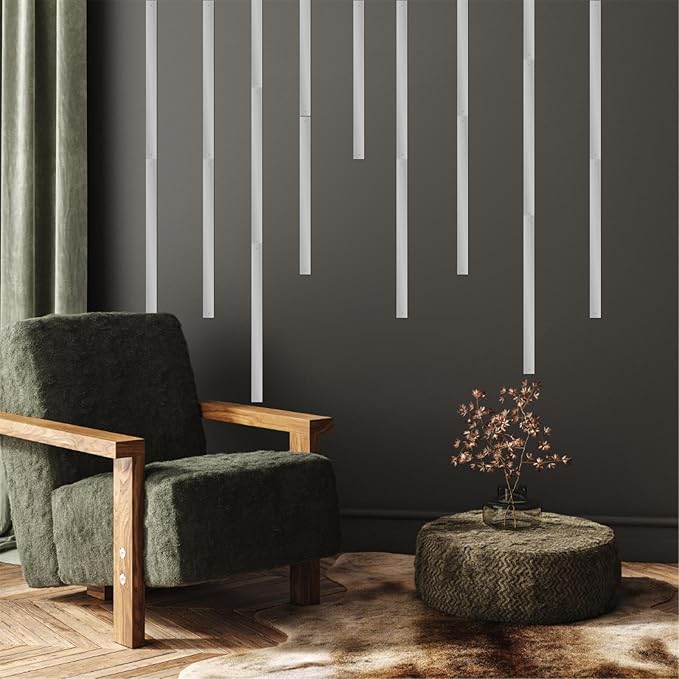 Silver Metal Wall Art Modern Line Art Wall Decor Minimalist Striped Art Decoration Line Metal Arts Hanging for Living Room Rustic Accent Walls Sculptures for Bedroom Office Outdoor Indoor Decor