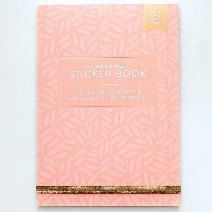 PPP Home Planner Sticker Book 1st Ed | Pack of 15 | 819 Total Stickers | Assorted Sizes | 5x7 Sheets with Gold Foil Stamping | Fun Stickers for Home Planners, Money Planner, Journals