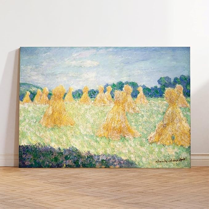 CFIOZYOS 40+ Monet Famous Print Posters The Young Ladies of Giverny, Sun Effect by Claude Monet Impressionism Poster for Teen Boys Room Wall Art Canvas Painting Print Frame 24×36inch(60×90cm)