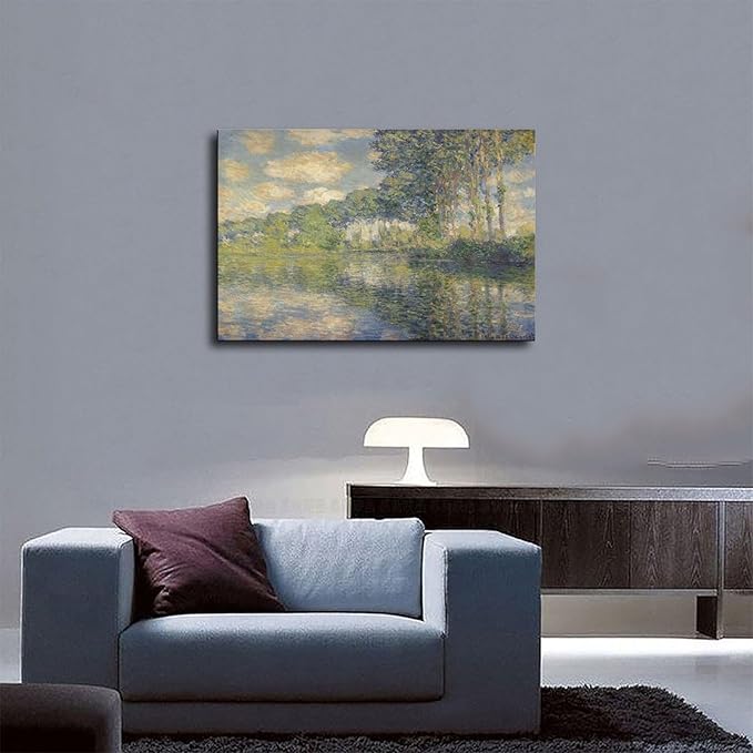 CFIOZYOS 40+ Monet Famous Print Posters Poplars on The Epte by Claude Monet Impressionism Poster for Teen Boys Room Wall Art Canvas Painting Print Unframe 12×18inch(30×45cm)