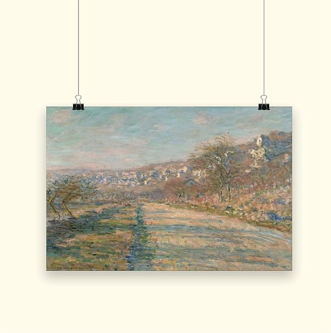 CFIOZYOS 40+ Monet Famous Print Posters Road of La Roche-Guyon by Claude Monet Impressionism Canvas Poster Wall Art Print Bedroom Decor Office Room Kitchen Decor Gift Unframe 24×36inch(60×90cm)