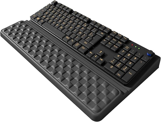 VAIPI Computer Keyboard Stand with Wrist Rest, Ergonomic Tilted Keyboard Riser Holder with Wrist Pad Keyboard Tray Support Relieve Pain & Fatigue - Black