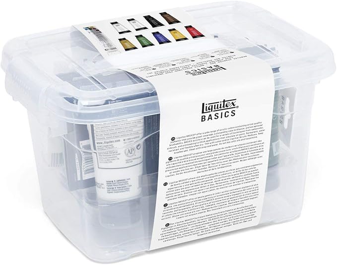 Liquitex BASICS Acrylic Paint Set, 9 x 75ml (2.4-oz), Starter Box