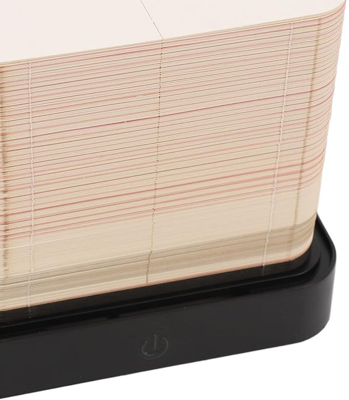 Aramox 3D Memo Pad, Paper Carving Notepad with LED Light, Unique Desktop Decoration for Home Office and Special Occasions (Pink)