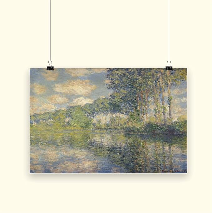 CFIOZYOS 40+ Monet Famous Print Posters Poplars on The Epte by Claude Monet Impressionism Canvas Art Poster And Wall Art Picture Print Modern Family Bedroom Decor Posters Unframe 20×30inch(50×75cm)