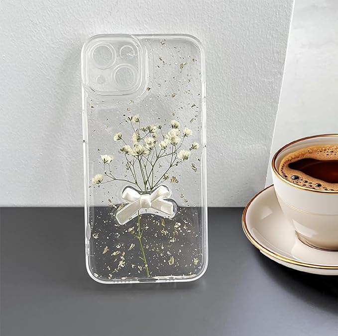100Pcs Mini Dried Pressed White Baby’s Breath Flowers Bulk - Real Natural Flat Flowers for Epoxy Craft, Scrapbooking, Wedding Invitations, Home Decor, DIY Gifts for Crafters & Event Planners (100)