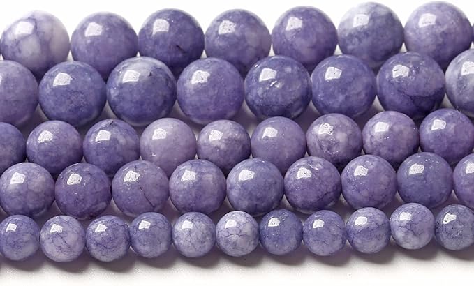4MM 86PCS Lavender Purple Chalcedony Stone Loose Beads for Jewelry Making DIY Bracelet Necklace