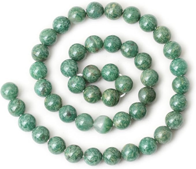 45PCS 8mm Natural African Jade Gemstone Round Loose Beads for Jewelry Making DIY Findings 1 Strand 15"