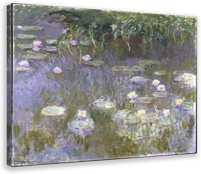 CFIOZYOS 40+ Monet Famous Print Posters Water Lilies by Claude Monet Impressionism Art Wall Decoration Poster Family Bar Restaurant Garage Cafe Art Print Gift Frame 12×18inch(30×45cm)