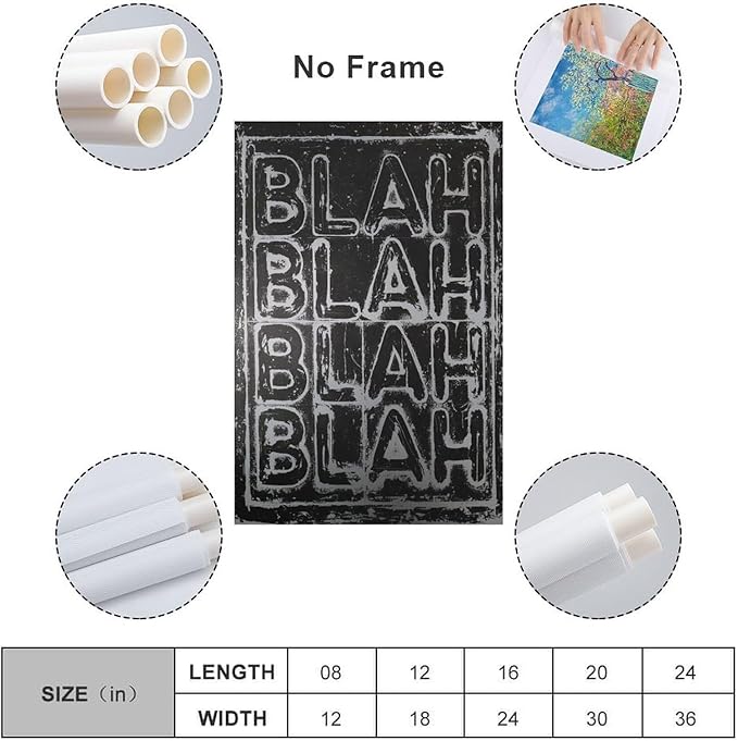 Mel Bochner (born 1940) Is An American Artist《'Blah, Blah, Blah' Limited Edition Color Shifting Print, 2022》Abstract Art Poster Room Aesthetic Poster Print Art Wall Painting Canvas Posters Modern Bedr