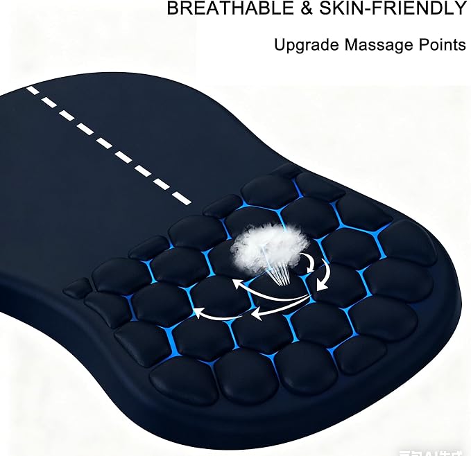 Road Mouse Pad for Car Mouse with Wrist Rest, Ergonomic Mousepad for Wrist Pain Relief with Wrist Support, 12L x 8W inches