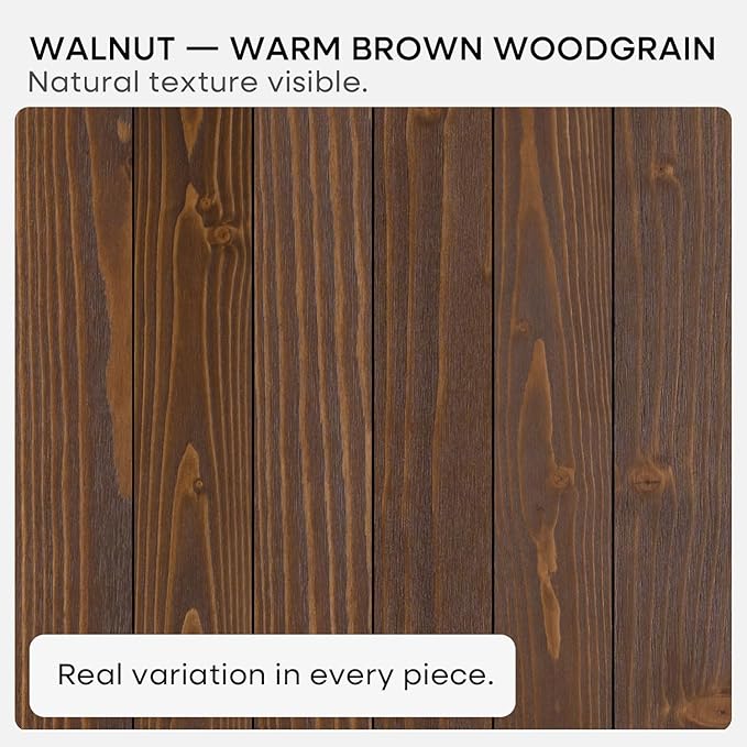 Homeforia Classic Walnut 24 inch Floating Shelf, High End Solid Real Wood Small 24inch Floating Shelves for Wall Mounted, 24in Floating Shelves, Heavy Duty Bracket, 24 X 6.5 X 1.75 inches, Set of 3