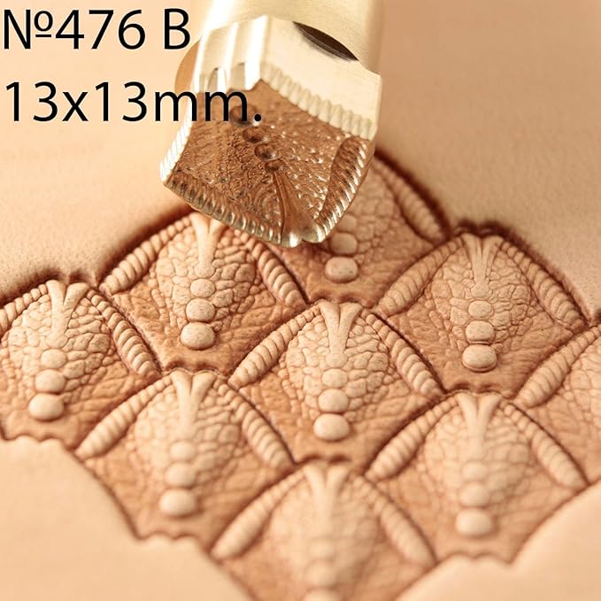 DandS ltd Leather Stamp Tool, Dragon Scale, Professional Steel Craft Tool for Leatherworking, Embossing, Carving & Stamping Leather Projects, Belts Wallets & DIY Projects Compatible with Mallet #476B