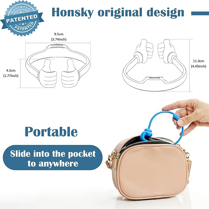 Honsky Cell Phone Stand Holder, Thumbs Up Lazy Phone Stand, Universal Adjustable Flexible, Cute Perfect Stocking Stuffers Gifts for Teen Girls, Compatible with Cell Phones & Tablets,Flag Blue