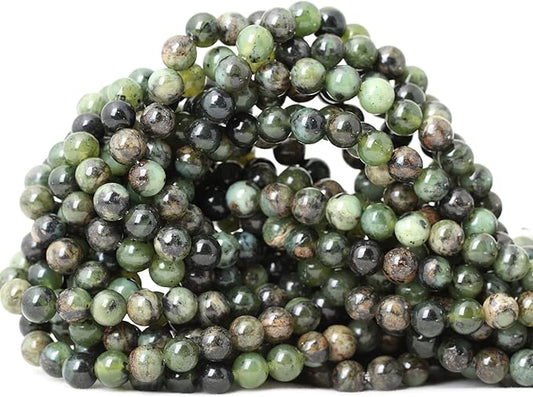 60PCS 6mm Natural Chrysoprase Round Loose Beads for Jewelry Making 1 Strand 15"