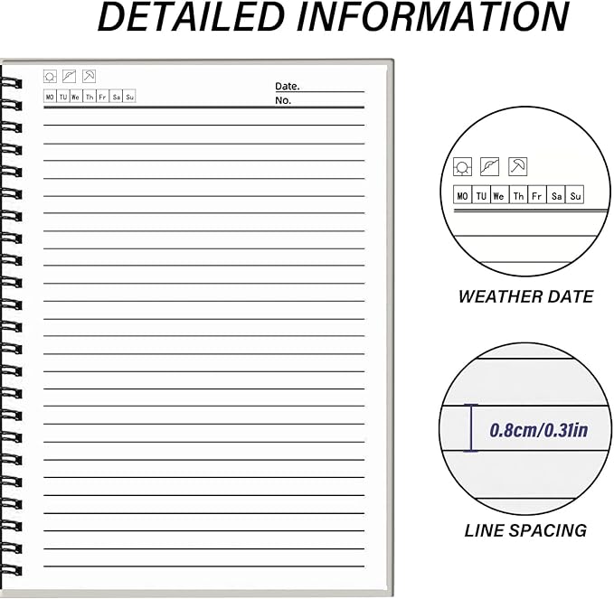 Spiral Notebook,Hardcover Journal Wide Ruled Spiral Notebook,A5 5.5 x 8.3 Inch,80GSM Thick Paper 60 Sheets 120 Pages for Girls Women School Office Aesthetic Cute-Bear