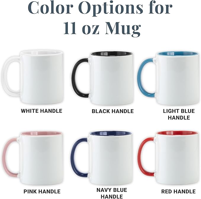Let's Make Memories Personalized Mug - Christmas Holiday Stocking Stuffer - Ceramic Coffee Mug - Buffalo Plaid Snowflake - White Handle - 15 oz.
