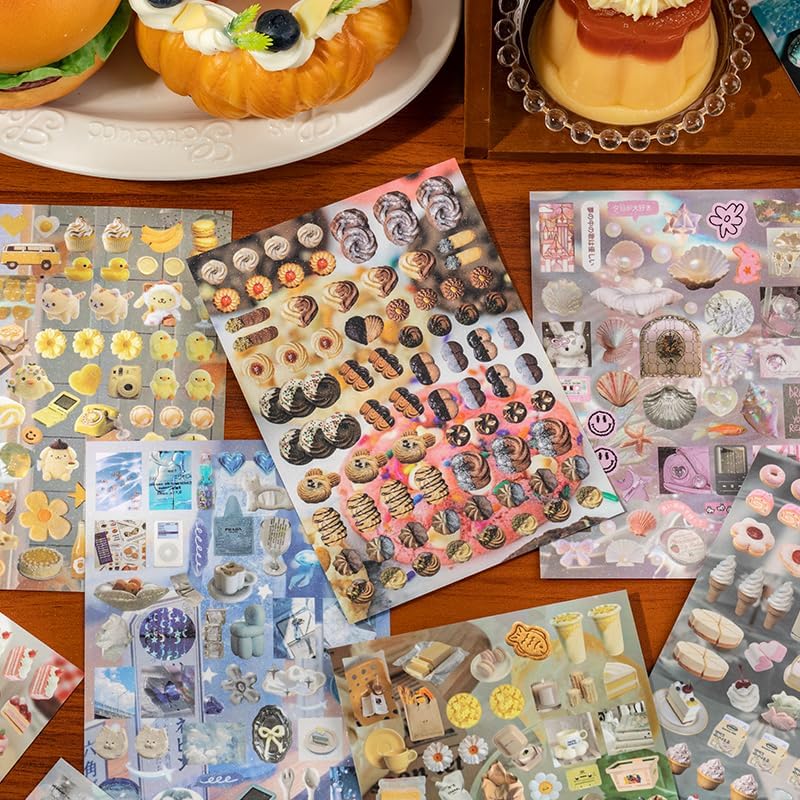 Japanese Retro Sticker Book, 800 Cartoon Stickers Book with Art Coated Paper Creative Activity Stickers for Adults, DIY Scrapbooking Phone Cases Laptops Party Gifts (Maple Story) - Image 6