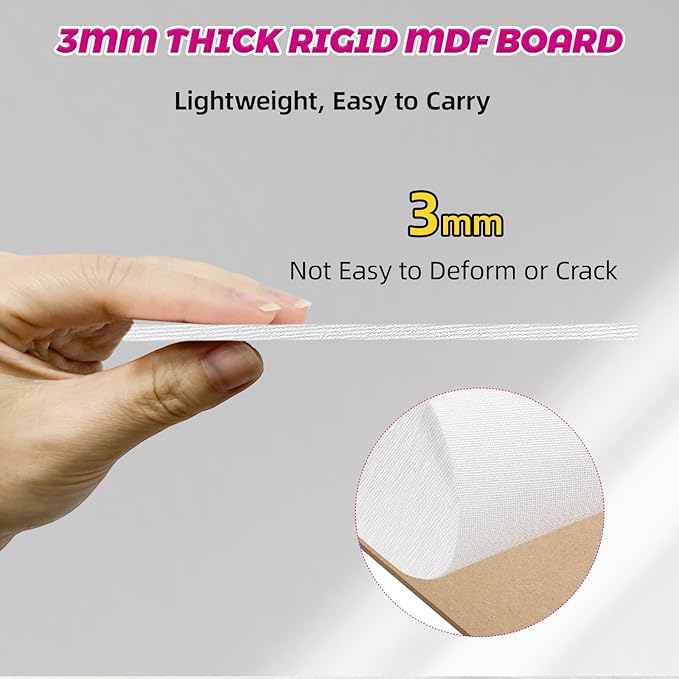 Canvas Boards for Painting - 9x12 10-Pack Bulk Canvas Panels Value Pack - 10 oz Primed Acid-Free 100% Cotton Canvas for Painting, Ready to Paint & Lightweight, Ideal for Acrylic, Oil Paint
