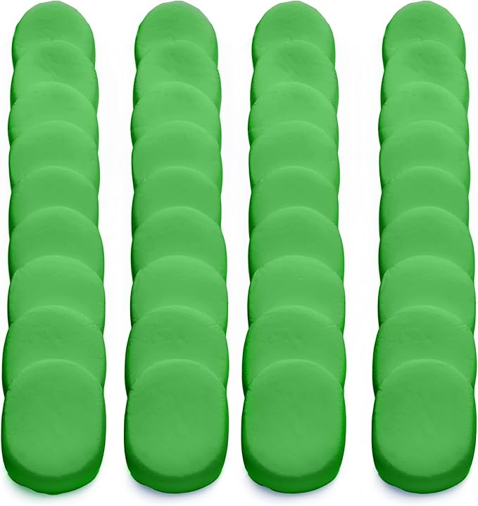 Green Air Dry Clay for Kids - 36 Individually Bagged Airdry Clay for Arts & Crafts - Soft, Squishy Cosplay Foam Slim Clay for Home & School - Moldable, No-Mess Air Dry Modeling Clay - 12 Ounces