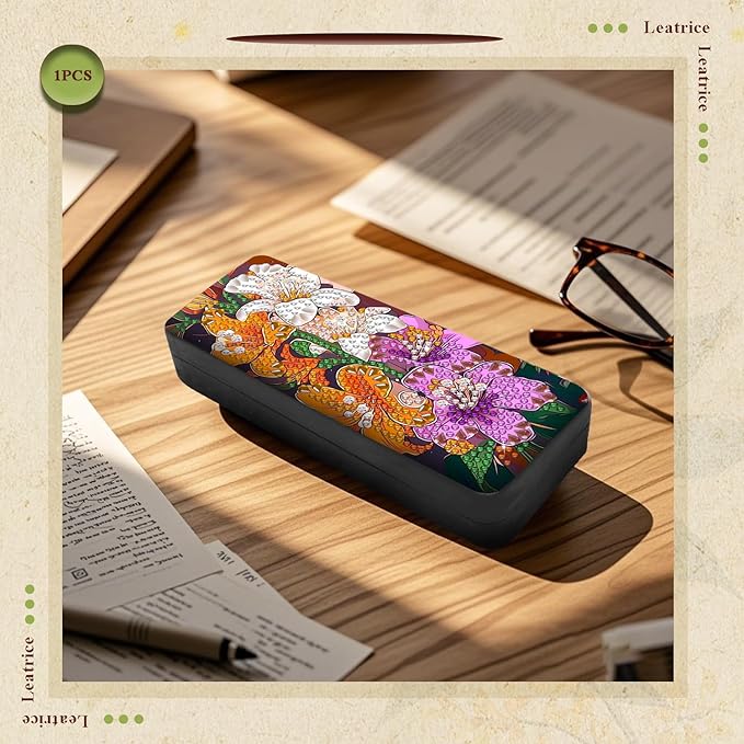 Leatrice 3pcs 5d Diamond Art Kits for Adults Small Diamond Painting Kit Eyeglass Case Hard Shell Gem Art Paint by Diamonds Dots DIY for Beginner Women