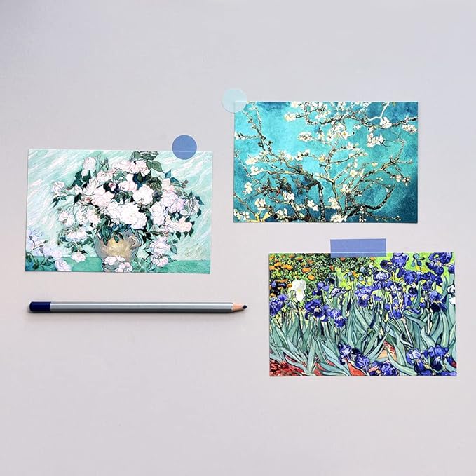 Monolike Art Gogh & Monet Single cards - mix 24 pack, Famous painting and Famous 24 Monet + Gogh Single cards