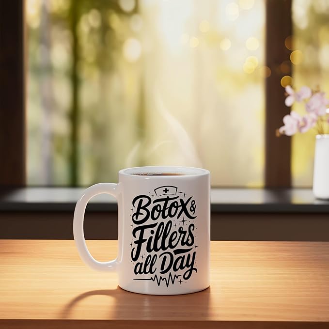 Botox Nurse Injector Design for Aesthetic Cosmetic Nursing Ceramic Mug, White