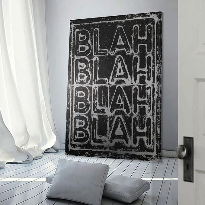 Mel Bochner (born 1940) Is An American Artist《'Blah, Blah, Blah' Limited Edition Color Shifting Print, 2022》Abstract Art Poster Posters Wall Art Painting Canvas Living Room Prints Bedroom Decor Poster