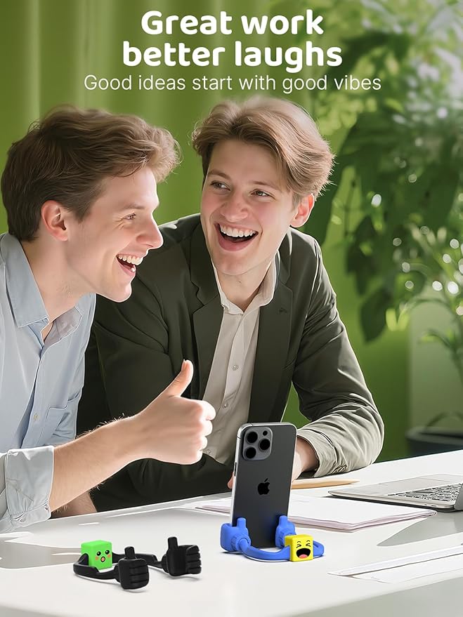 Stocking Stuffers for Teens Girls Boys Adults Cell Phone Holder with Clip: Dual-Sided Mood Cubes Clips for Gesture Phone Stand Desk Accessory Cool Gadget Birthday Gifts for Men Kids Women Christmas