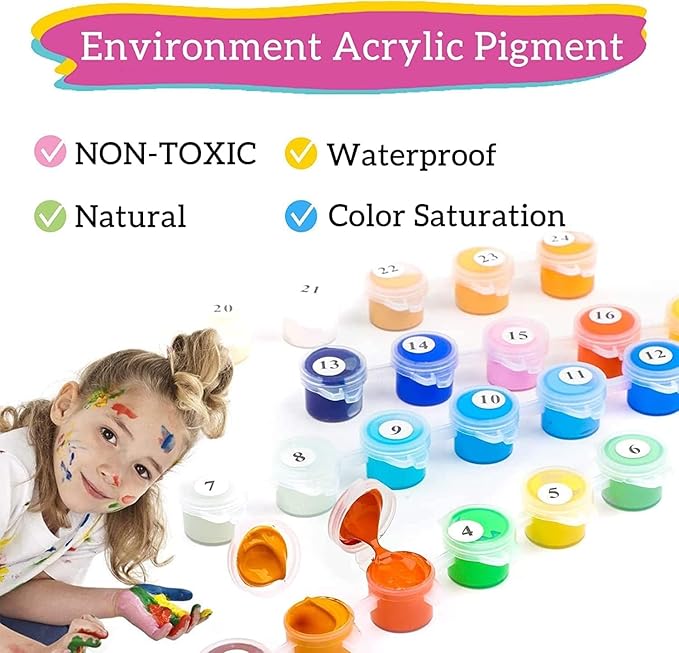 Girl Paint by Numbers Kit for Adults,Cute Bestie and Flower Unframed Watercolor Painting by Number Kits on Canvas for Beginners ,DIY Digital Oil Paint by Number Kits for Home Wall Decor 16X16 Inch.
