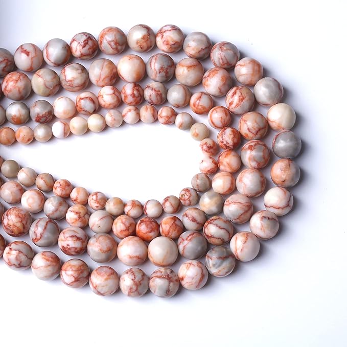 45pcs 8mm Natural Red Crazy Lace Agate Stone Beads Round Loose Spacer Beads for Jewelry Making DIY Bracelet,Energy Stone Healing Power (8mm, Red Crazy Lace Agate)