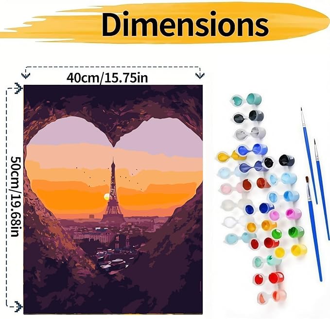 Paint by Numbers Kit for Adults, Elfita Strange Landscape Adult Paint by Number Kits On Canvas, DIY Acrylic Oil Number Painting Kits for Beginners, Color by Numbers for Home Wall Decor 16x20Inch