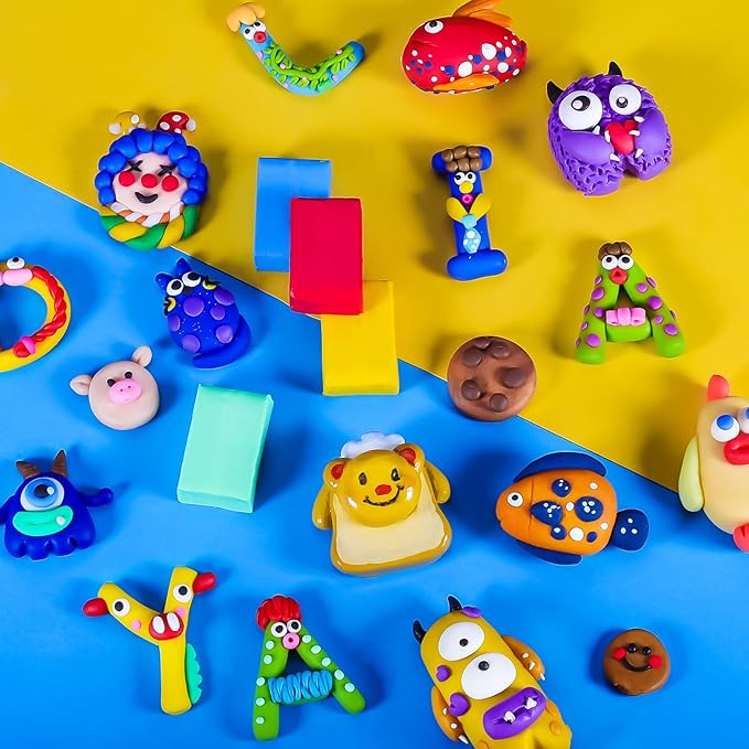 CiaraQ Polymer Clay Kit, 48 Colors Modeling Clay for Kids, Small Blocks Oven Bake Clay, DIY Mold Starter Kits, Gifts for Children&Adult and Artist.