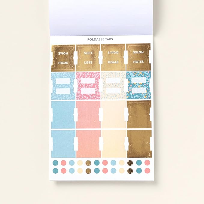 PPP Home Planner Sticker Book 3rd Ed | Pack of 15 | 766 Total Stickers | Assorted Sizes | 5x7 Sheets | Gold Foil Stamping | Fun Stickers for Home Planners, Money Planner, Journals