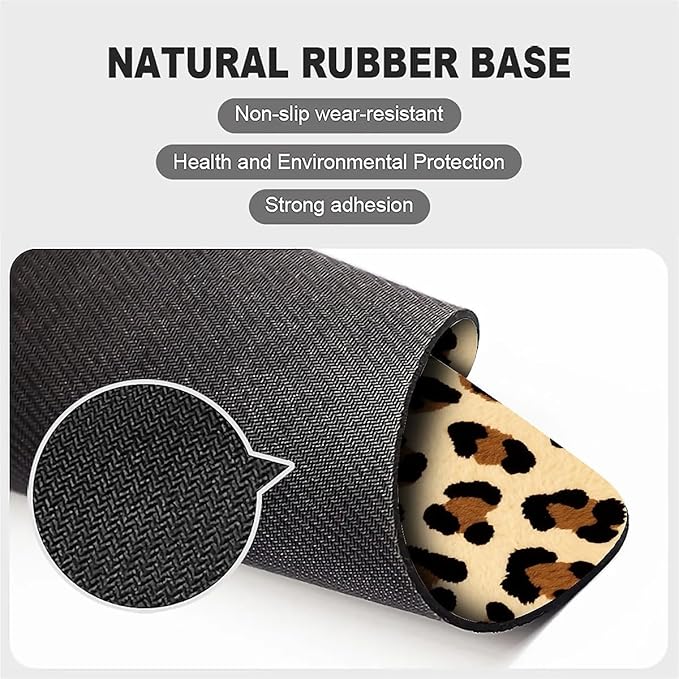Square Mouse Pad Leopard Pattern, Personalized Premium-Textured Custom Mouse Mat Design, Washable Mousepad Cloth, Non-Slip Rubber Base Computer Mouse Pads for Wireless Mouse