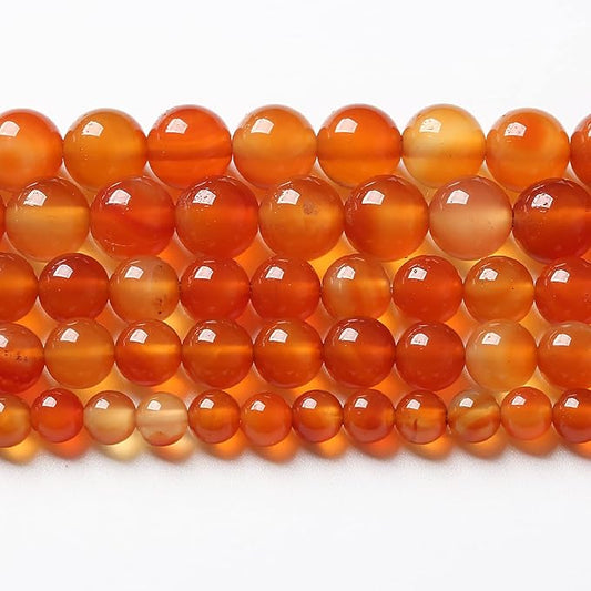 90pcs 4mm Natural Gradient Red Agate Gemstone Beads Round Loose Spacer Beads for Jewelry Making DIY Bracelets Necklaces 15" (4mm, Red Agate)