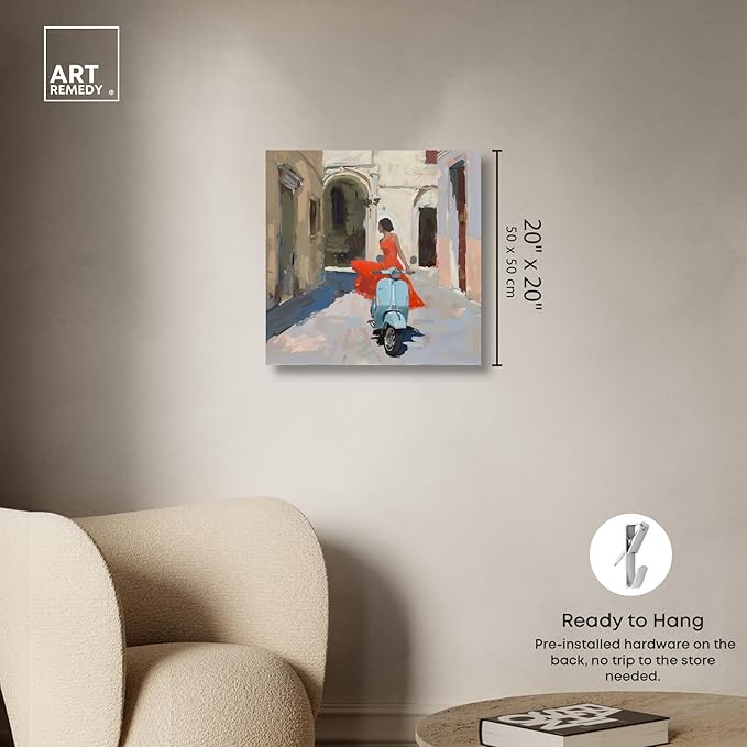 Art Remedy Venice Visits Canvas Classic Landscape Art, Gallery Wrapped, 20" x 20"