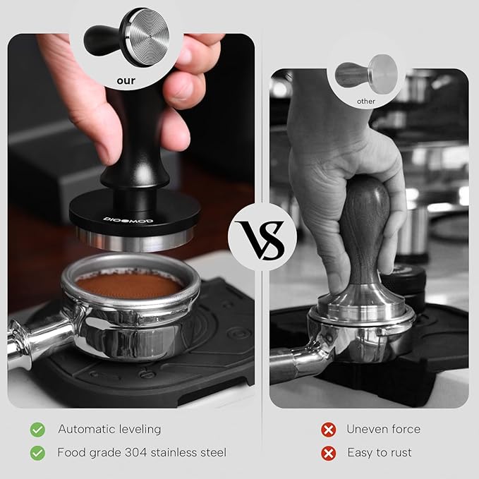 58mm Espresso Tamper, Spring Loaded Coffee Tamper Tool, Stainless Steel Calibrated Espresso press Tool for Breville Series 58mm Portafilter Basket, Barista Coffee Accessories