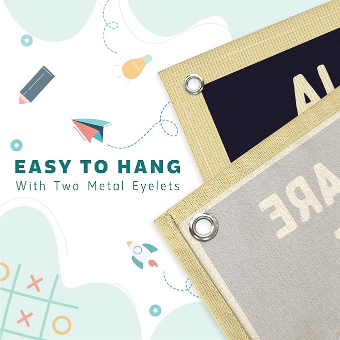 Lacama Vintage Classroom Wall Decor Flags for Room,All Y'all Are Welcome But You Gotta Act Right Banner for Home Retro Bedroom Kids Room Playroom Decor Wall Hanging Banner Flag,30x20 Inch