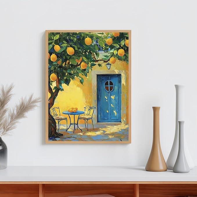 Lemon Tree 5D DIY Diamond Painting Kits for Adults, Diamond Art Kits for Beginners, Full Drill Dot Painting Gem Art Kits for Home Wall Decor11.8 x15.7 Inch