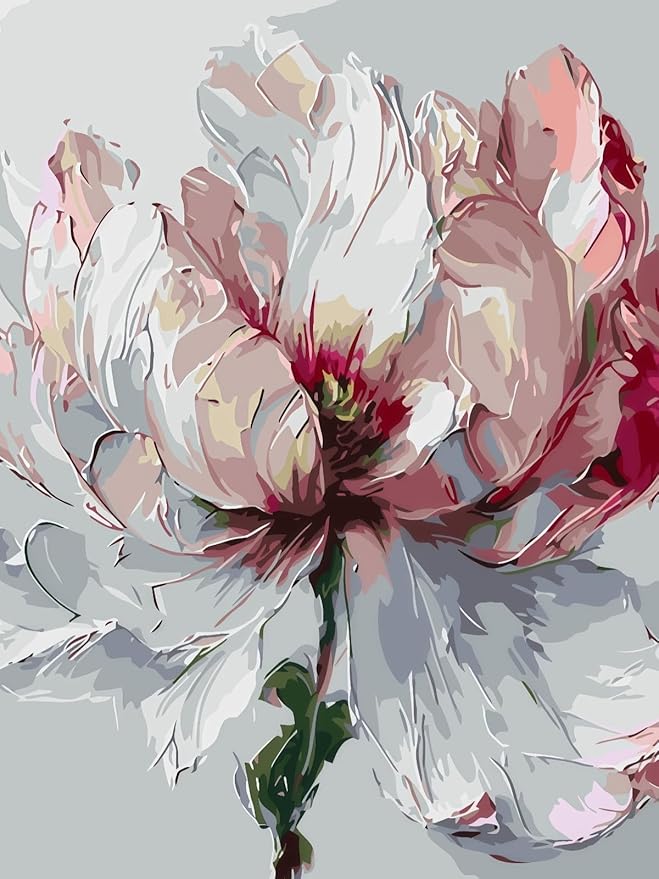 BYGFHLYW Flowers Paint by Numbers Kit for Adults Beginner, Adult Paint by Number Kits on Canvas, DIY Acrylic Watercolor Oil Paint by Number for Home Art Decor 16x20 Inch