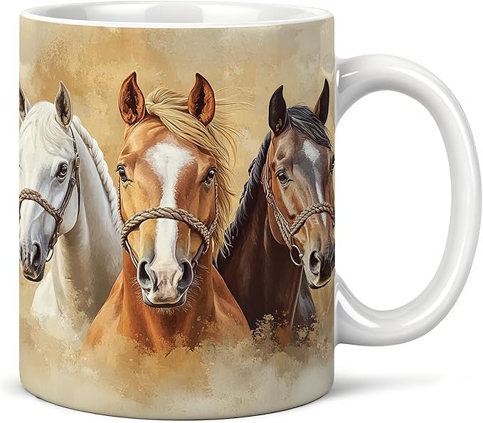 Horse Mug 11 oz, Horse Gifts for Women Men, Gifts for Horses Lovers Coffee Cups Ceramic, Animal Lover Gift Ceramic Mug for Coffee Tea Hot Cocoa Home Office Work