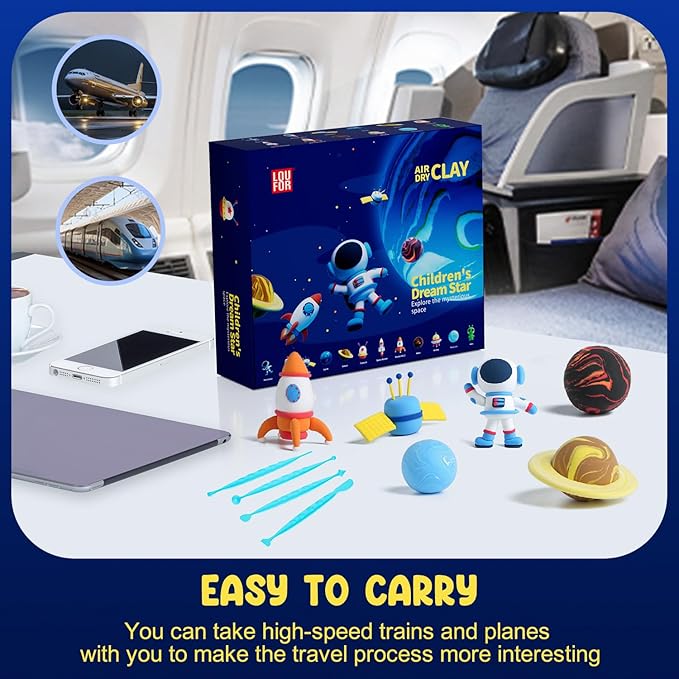 Air Dry Clay Kits - Modeling Clay for Kids, Ultra Light & Soft, Safe & Non-Toxic, 12 Boxes DIY Model Magic Clay with Sculpting Tools & Tutorials, Creatible Art Crafts Toys Gifts Boys Girls