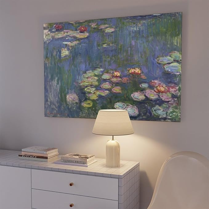 CFIOZYOS 40+ Monet Famous Print Posters Water Lilies2 by Claude Monet Impressionism Art Wall Decoration Poster Family Bar Restaurant Garage Cafe Art Print Gift Frame 24×36inch(60×90cm)
