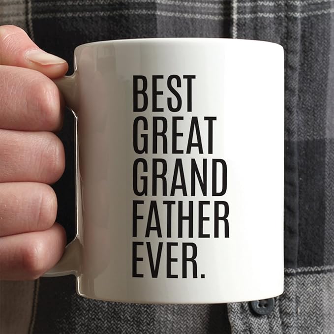 Andaz Press 11oz. Coffee Mug Birthday Gift, Best Great Grandfather Ever, 1-Pack
