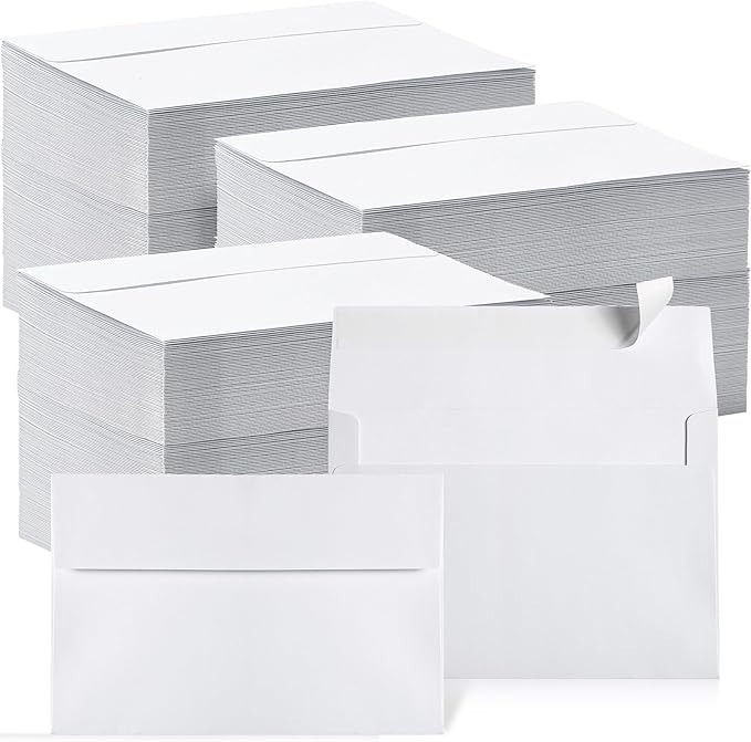 Fainne 1000 Pcs White Envelopes Self Adhesive Printable Envelope Bulk for Invitation, Wedding, Baby Shower, Photography, Thank Note, Postcard, Greeting Card, Mailing, Graduation (A2 5.75 x 4.375 Inch)