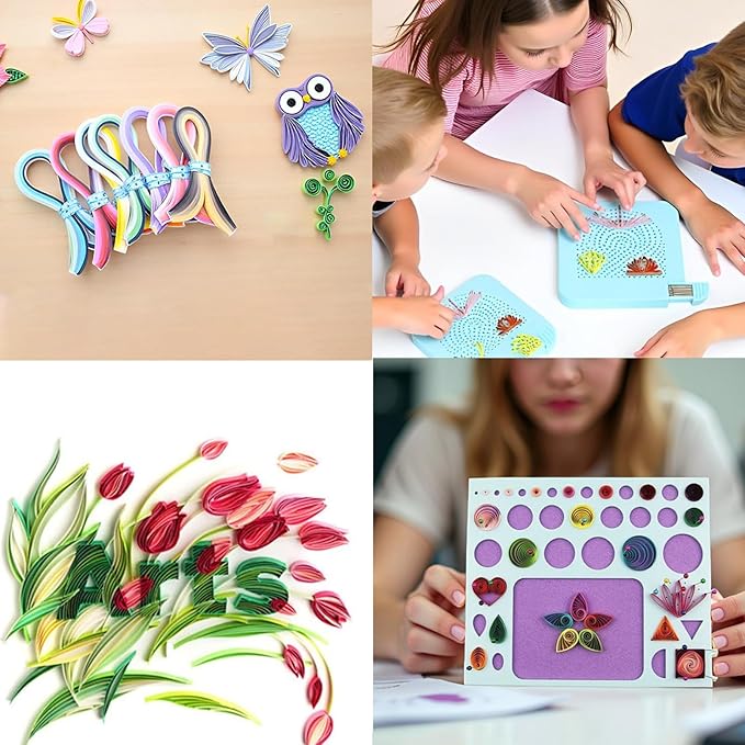 Quilling Paper Set for Beginners with 36 Colors 900 Strips 3MM Quilling Papers Quilling Template Board Quilling Comb Quilling Curling Coach Quilling Slotted Pen