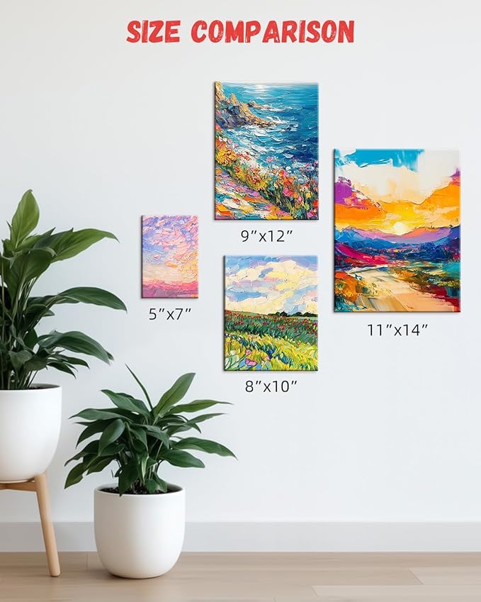 Simetufy 11 x 14 inch 12 Pack Painting Canvas Panels, Canvas Boards for Painting Gesso Primed Acid-Free 100% Cotton for Acrylics Oil Watercolor Paints
