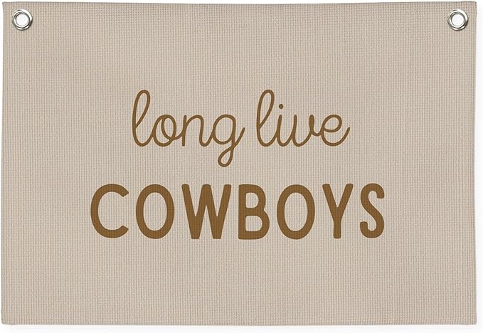 Western Nursery Decor,Long Live Cowboys Wall Art,Western Cowboy Wall Decor Hanging Banner Flag for Kids Boys Toddler Nursery Room Bedroom Playroom 30x20 Inch