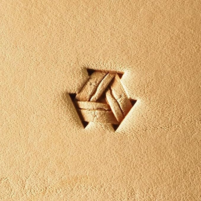 DandS ltd Leather Stamp Tool, Basket Weave, Professional Steel Craft Tool for Leatherworking, Embossing, Carving & Stamping Leather Projects, Belts Wallets & DIY Projects Compatible with Mallet #522M